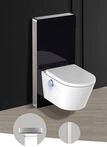 Glasdeals - Schwarzglas Sensor - Sanit&auml;rmodul F&uuml;r Wand-wc - Schwarzgla