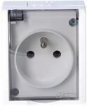 Steckdose Mit Erdung 1-fach N/t Ip54 Aqgz1/11a Aquarius Wei&szlig;, Klappe D