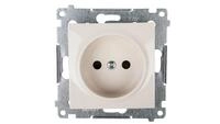 Simon 54 Einzelsteckdose B/u 16a Ip20 Mit Schienenverschluss Creme Dg1z.01/41