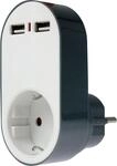 As - Schwabe 2-fach Usb Ladeger&auml;t 5v/2400ma, Schuko Ip20