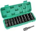 Schlagschrauber N&uuml;sse Set 11tlg 1/2 Zoll Metrisch 10-24mm Sechskant...