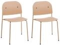 Esszimmerstuhl 2er Set Windust Metall Beige