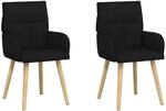 Vidaxl Dining Chairs 2 Pcs Fabric Black 60 X 56 X 93 Cm