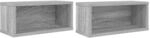 Cd Aufbewahrungsregal 2 Stk. Sonoma-grau 40 X 17 X 17 Cm Vidaxl