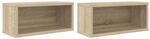 Cd Aufbewahrungsregal 2 Stk. Sonoma-eiche 40 X 17 X 17 Cm Vidaxl