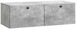 Vidaxl Wall-mounted Tv Cabinet 98 X 41 X 30 Cm Concrete Grey