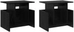 Vidaxl Tv Stand 2 Pcs Black Oak Engineered Wood
