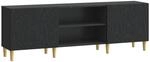 Vidaxl Tv Cabinet 150 X 31 X 50 Cm Black Engineered Wood