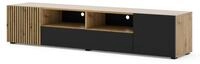 Mobile Tv Stand Tv Wohnzimmer 200x42x42cm Eiche Schwarz Matt