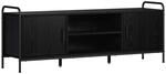 Tv-schrank 133 X 33 X 50 Cm Schwarz Eichen-optik Holzwerkstoff Vidaxl
