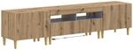 3-teiliges Led Tv Regal Arnhem 3 Stk. Artisan-eiche Vidaxl