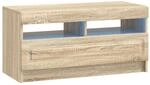Vidaxl Led Tv Cabinet Sonoma Oak Engineered Wood