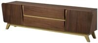 Tv-board Nussbaum-echtholzfurnier 200x40x55 Braun Lackiert Butterfly 110