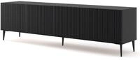 Bim Furniture - Tv-schrank Ravenna B 200 Cm 4d Schwarz Matt + Beine