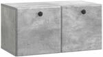 Vidaxl Wall-mounted Tv Cabinet 59.5 X 31 X 30 Cm Concrete Grey