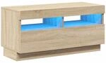 Vidaxl - Tv-schrank Mit Led-leuchten Sonoma-eiche 80x35x40 Cm