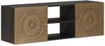 Vidaxl Tv Cabinet With Shelf With Storage Brass 105 X 30 X 35 Cm