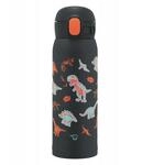 Zojirushi Sm-wm48-ba 0,48 L Schwarzer Edelstahl-thermosbecher Mit Dinosauriern