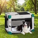 Faltbare Hundebox 91x64x64cm Mit Tragegriffen Und Decke F&uuml;r Hunde Bis 32kg