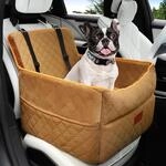 Hunde Autositz Sitzerh&ouml;hung F&uuml;r Kleine Bis Mittlere Hunde, Waschbar, Braun