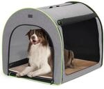 Faltbare Hundebox F&uuml;r Zuhause & Transport, Mit Pl&uuml;schkissen, Gr&ouml;&szlig;e M,...