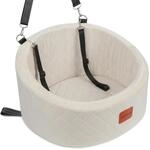Hunde-autositz Mit Sicherheitsleine, Waschbar, Rutschfest, Beige, Klein