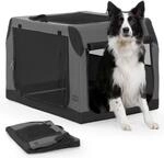 Hundetransportbox Auto Faltbar L Grau, Kofferraum/r&uuml;ckbank, 360&deg; Bel&uuml;ftung