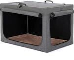 Hundebox Faltbar F&uuml;r Zuhause & Auto, Gr&ouml;&szlig;e L, Grau