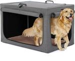 Hundebox Faltbar F&uuml;r Zuhause & Auto, L 100cm, Grau