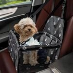 Hundeautositz Faltbar, Atmungsaktiv, Waschbar, 40x32x24cm, Pfotenabdruck