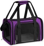 Transporttasche F&uuml;r Katze & Hund, Faltbar, Atmungsaktiv, Bis 5kg, Lila L