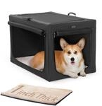 Hundebox Faltbar F&uuml;r Mittlere Hunde, Transportbox Mit Netzfenstern Und...