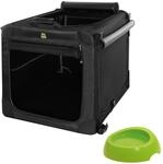 Maelson Soft Kennel Evo 82 Cm + Biod Bowl - Transportbox F&uuml;r Hunde Mit Bambusnapf