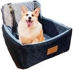 Hunde Autositz F&uuml;r Mittlere Hunde, Waschbar, Bis 15kg, Schwarz/grau