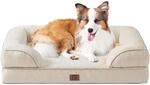 Orthop&auml;disches Hundebett Mit Memory Foam, Wasserdicht, Waschbar, Beige L