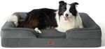 Orthop&auml;disches Hundebett 89x63 Cm Mit Hohem Rand, Waschbar, Dunkelgrau