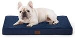 Orthop&auml;disches Hundebett L 76x51cm, Waschbar, Navyblau