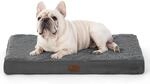 Orthop&auml;disches Hundebett F&uuml;r Kleine Hunde, Waschbar, Dunkelgrau, 76x51cm