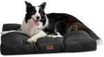 Hundebett 91x68 Cm Waschbar, 10cm Dick, K&uuml;hlend, Xl, Tiefschwarz