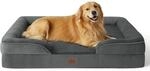 Orthop&auml;disches Hundebett 134x106cm, Waschbar, Dunkelgrau, F&uuml;r Gro&szlig;e Hunde