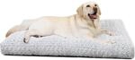 Hundebett F&uuml;r Gro&szlig;e Hunde, Waschbar, Rutschfest, Atmungsaktiv, Hellgrau...