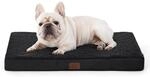 Orthop&auml;disches Hundebett L 76x51cm, Waschbar, F&uuml;r Kleine Hunde, Schwarz