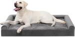 Hundebett Xl Orthop&auml;disch 105x70cm, Abnehmbarer Bezug, Waschbar, Mit Erh&ouml;hten