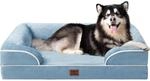 Orthop&auml;disches Hundebett Xxl 132x104cm, Memory Foam Hundekorb Mit Rand,...