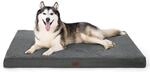 Orthop&auml;disches Hundebett F&uuml;r Gro&szlig;e Hunde, 135x91cm, Waschbar, Dunkelgrau