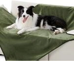 Wasserdichte Hundedecke 152x127cm Sherpa Fleece Sofaschutz Waschbar Xl Olivgr&uuml;n