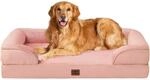 Orthop&auml;disches Hundebett Xl Mit Memory Foam, Wasserdicht & Waschbar, Rosa