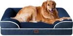 Orthop&auml;disches Hundebett Xl 112x81cm Mit Memory Foam, Waschbar, Wasserdicht,