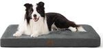 Orthop&auml;disches Hundebett L 89x56cm Mit Memory Foam, Waschbar, Dunkelgrau