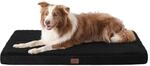 Orthop&auml;disches Hundebett L 112x81cm, Waschbar, Schwarz